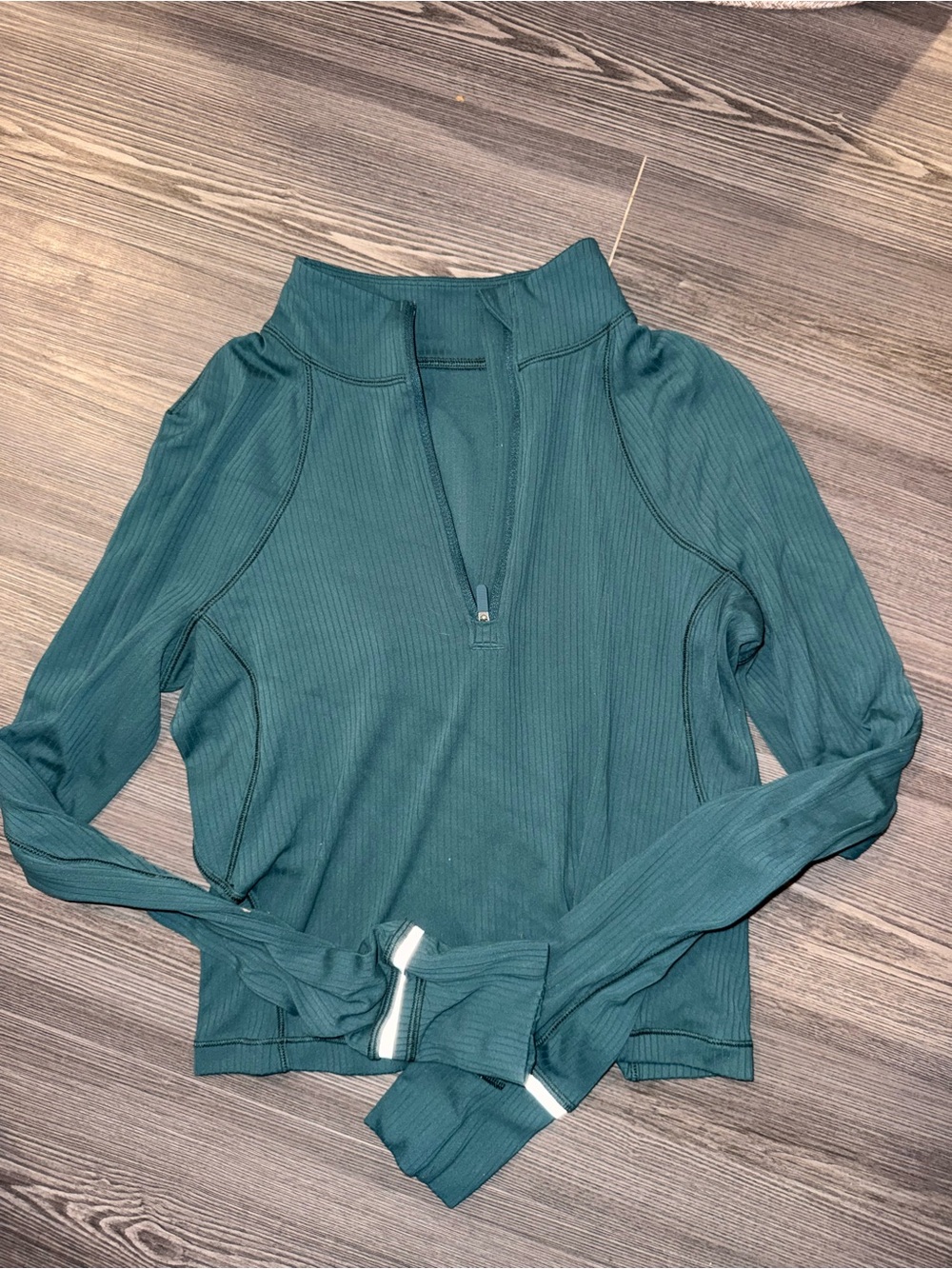 Lululemon Its Rulu Run Ribbed Cropped Half Zip - Picture 5 of 6
